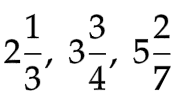 mixed fractions