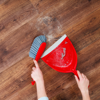how to sweep floor