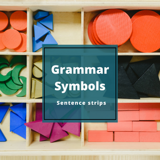 identify grammar in a senetence worksheet using Montessori grammar symbols