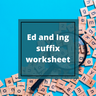 Ed and Ing suffix worksheet